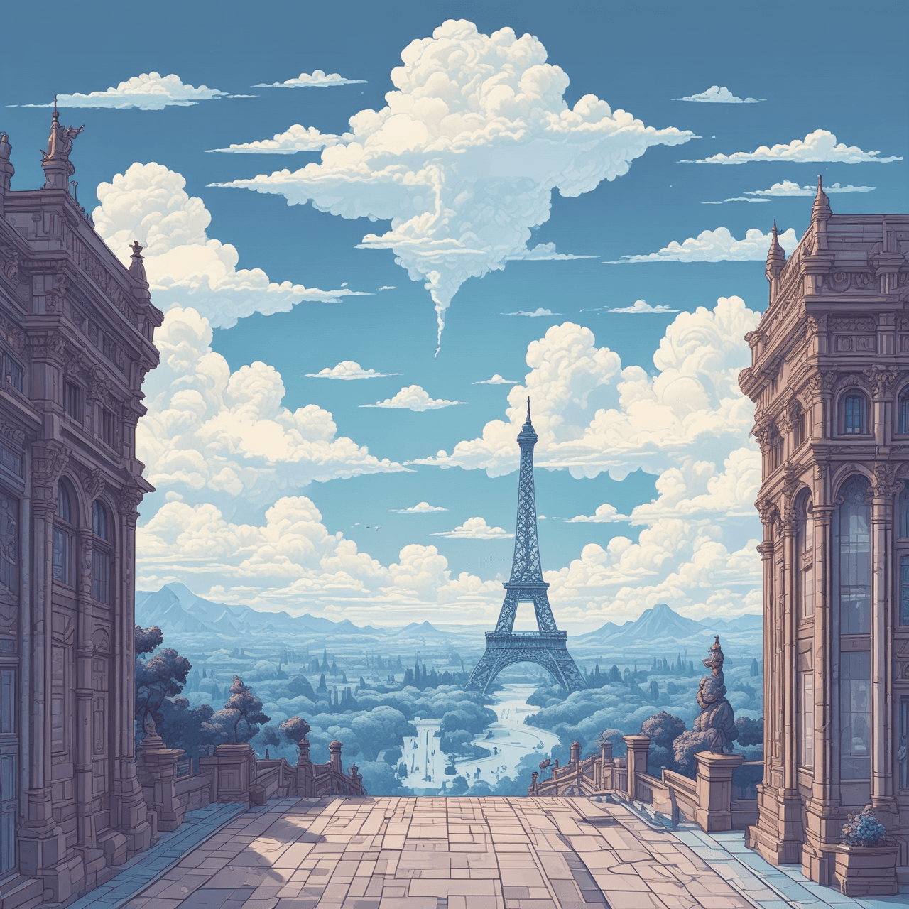 Passé Composé Cloud Climb game banner
