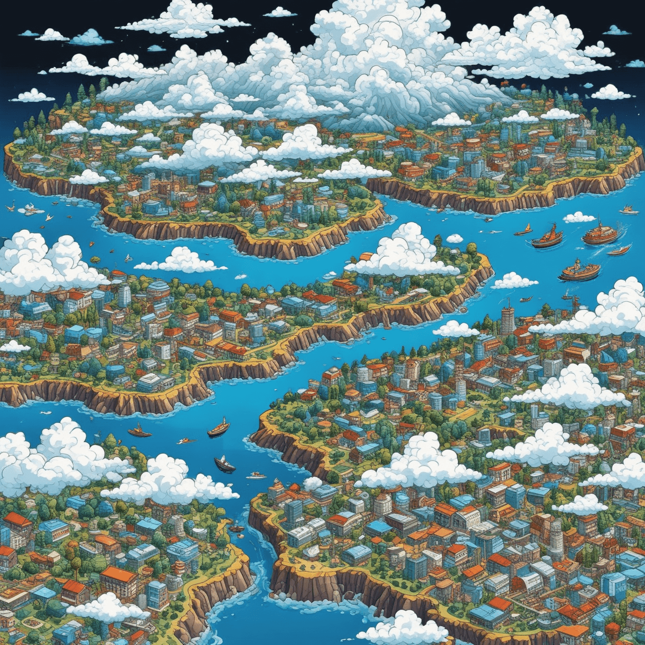 Geography Cloud Bridge game banner