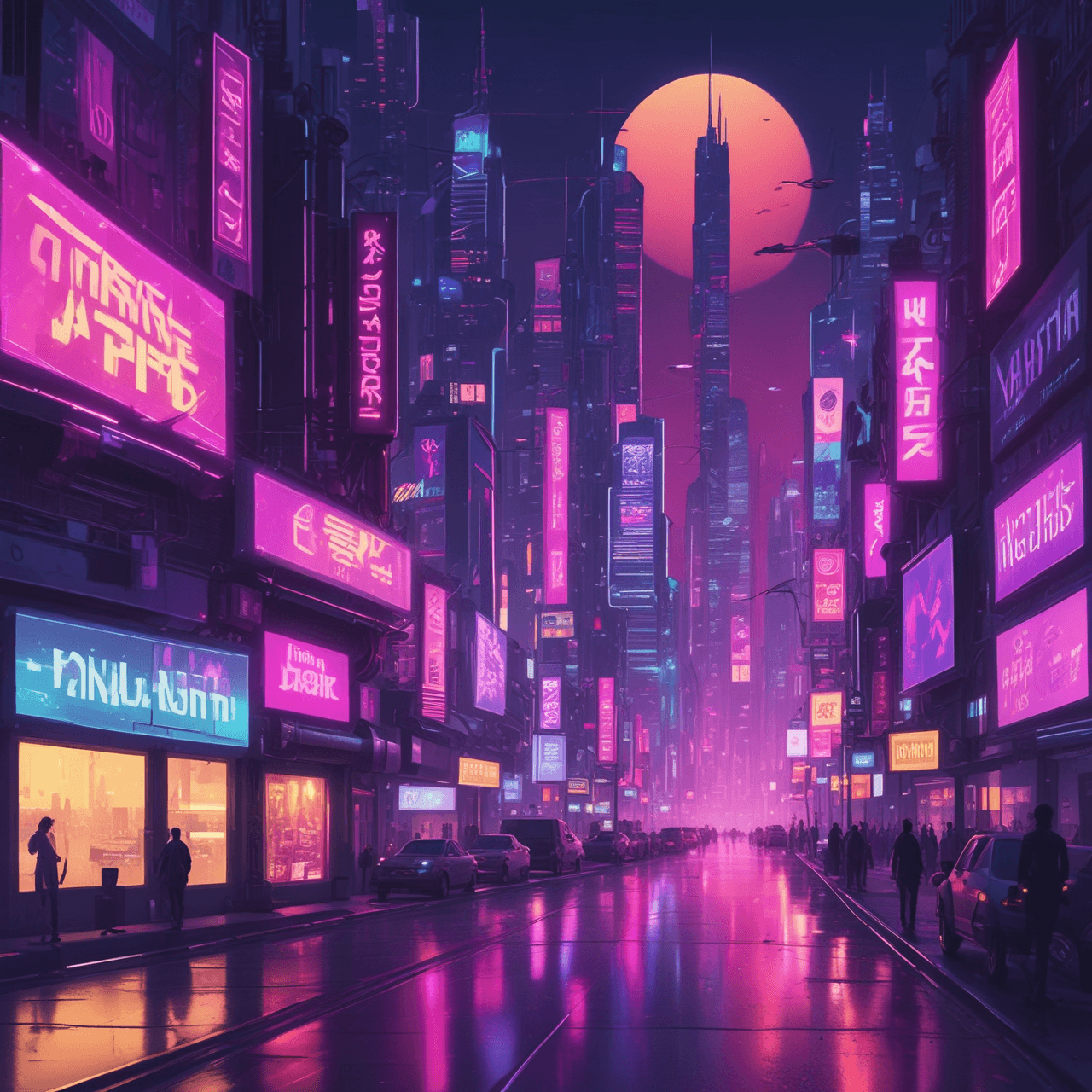 Cyberpunk Wave Rider game banner