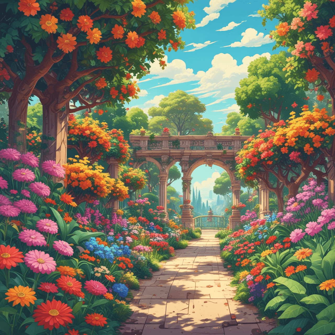 Flower Power Run game banner