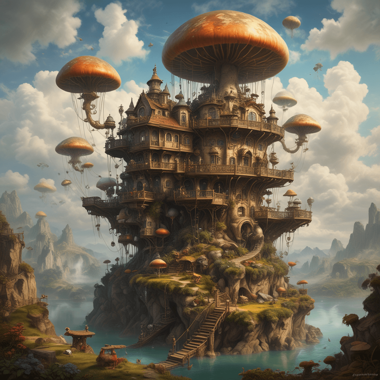 Difensori del Quiz Fungo Steampunk game banner