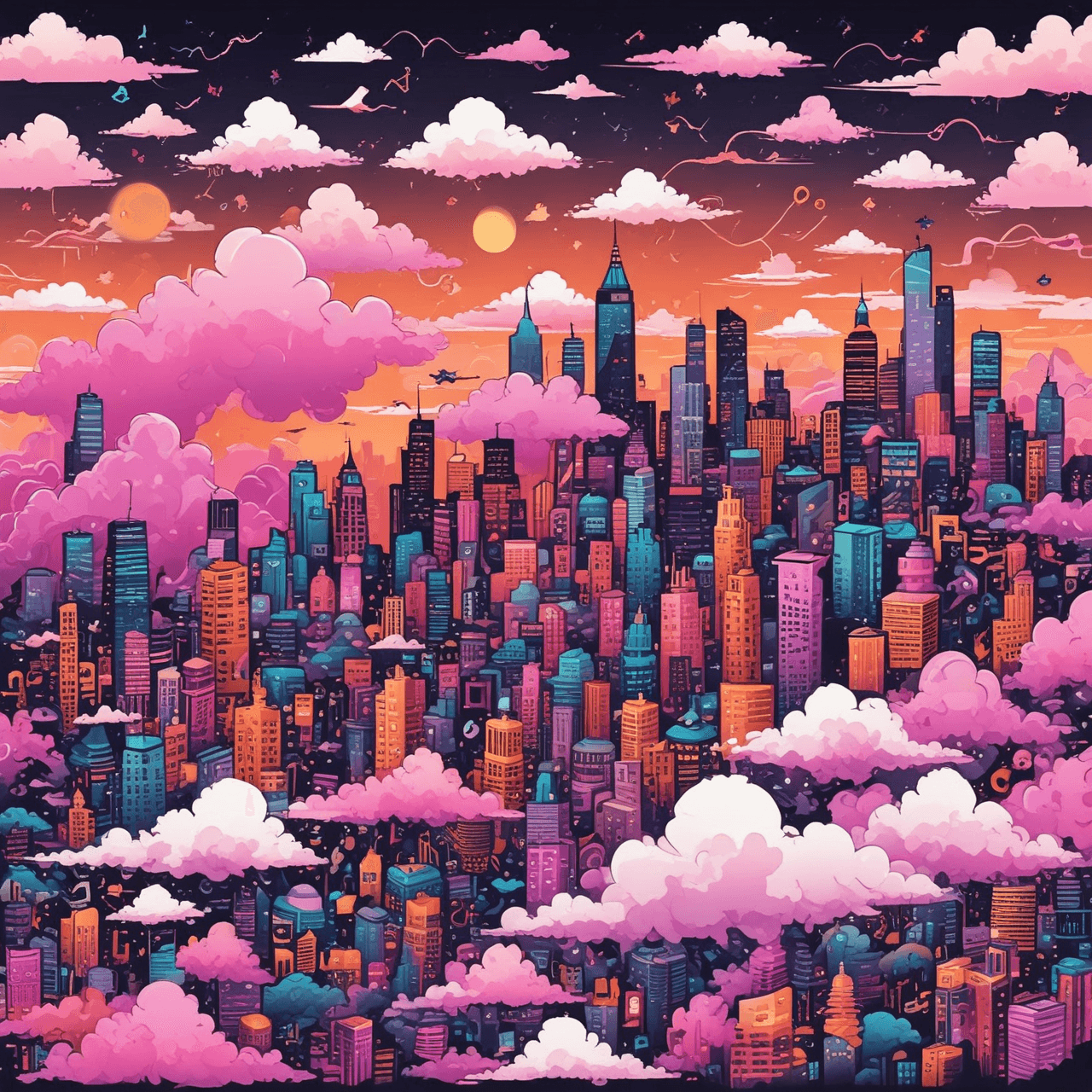 Math Cloud Hop: Grade 5 game banner