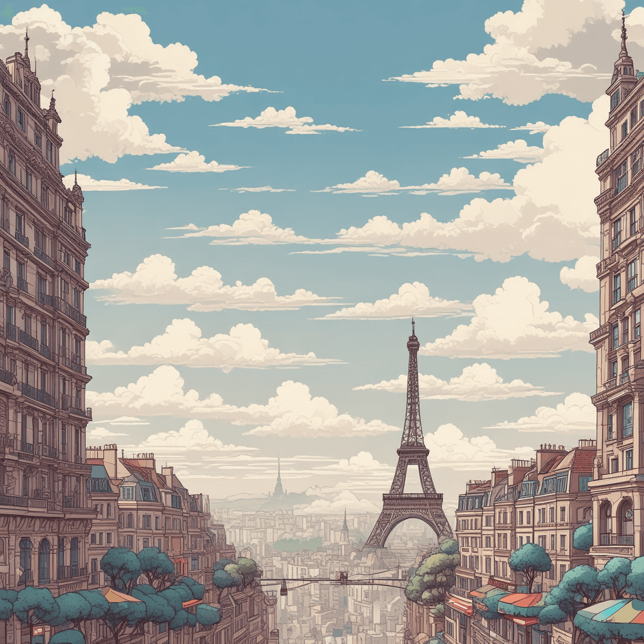 French Family Cloud Bridge game banner