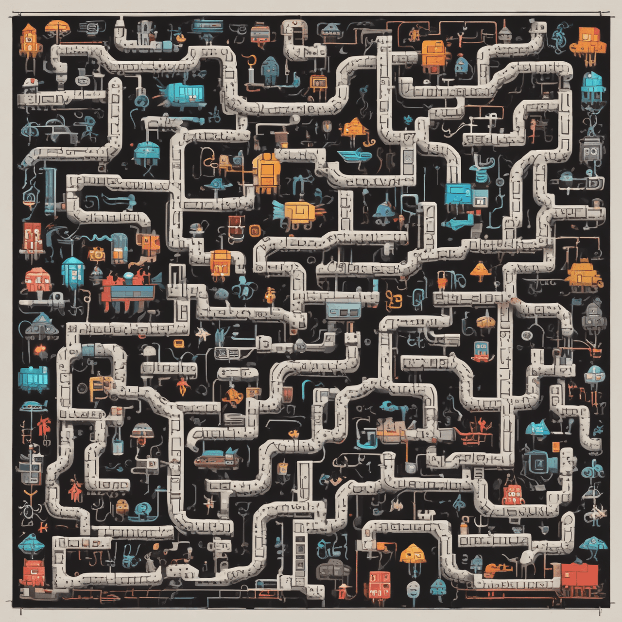 Pac-Man Quadrilateral Quiz game banner