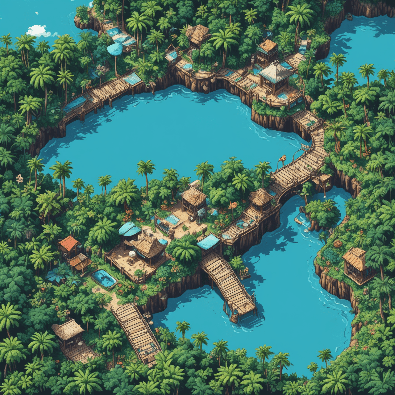 Tropical Bridge Builders game banner