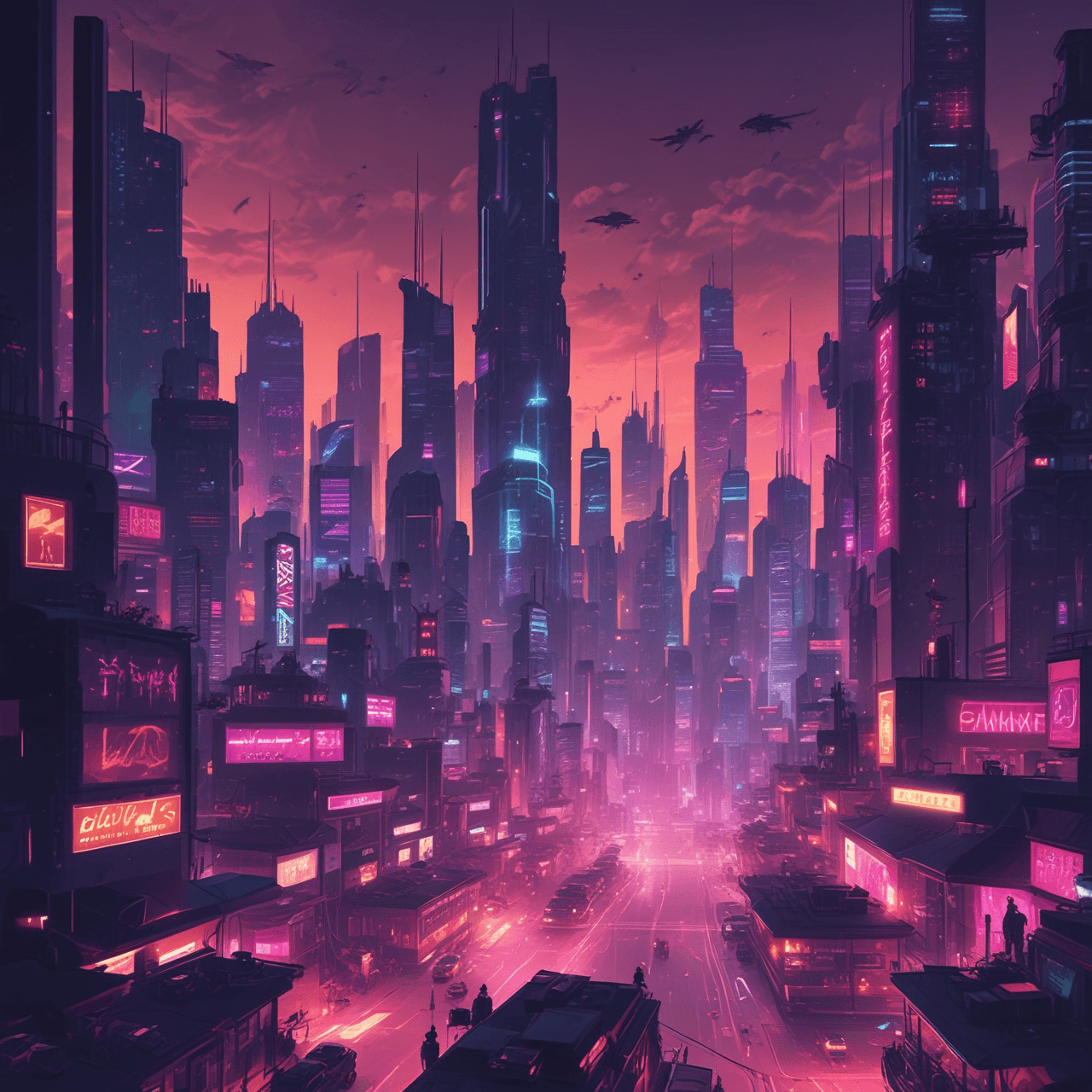 Cyberpunk Grammar Run game banner