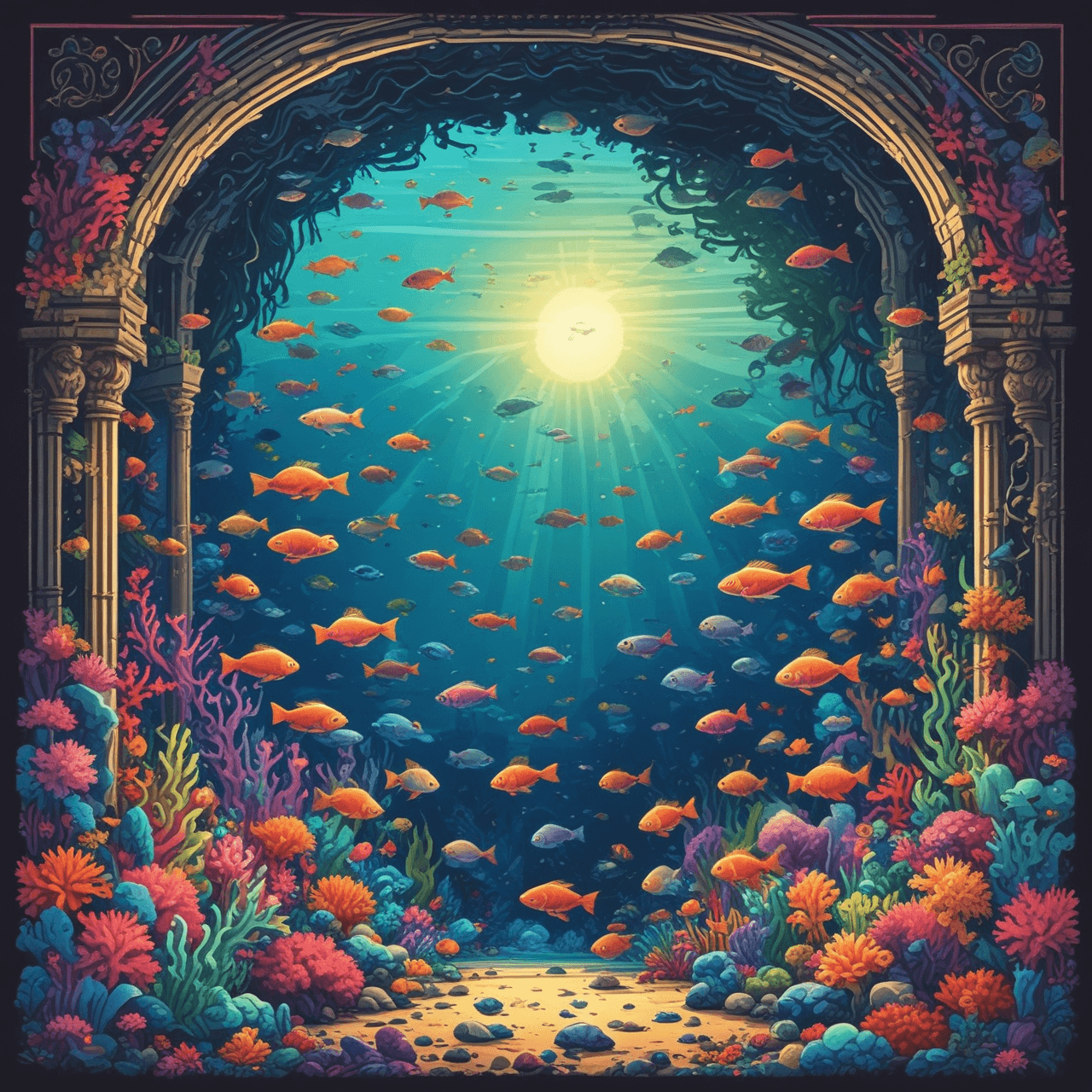 Jetpack Quiz Adventure: Ryby game banner