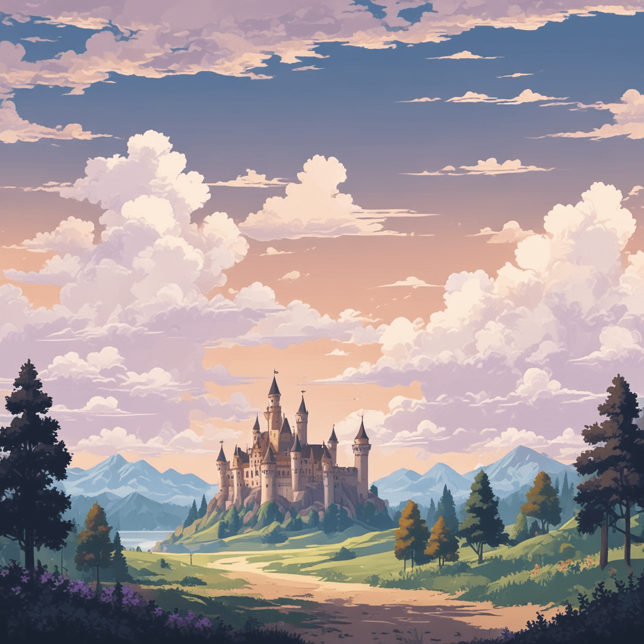 German Vocabulary Cloud Bridge game banner