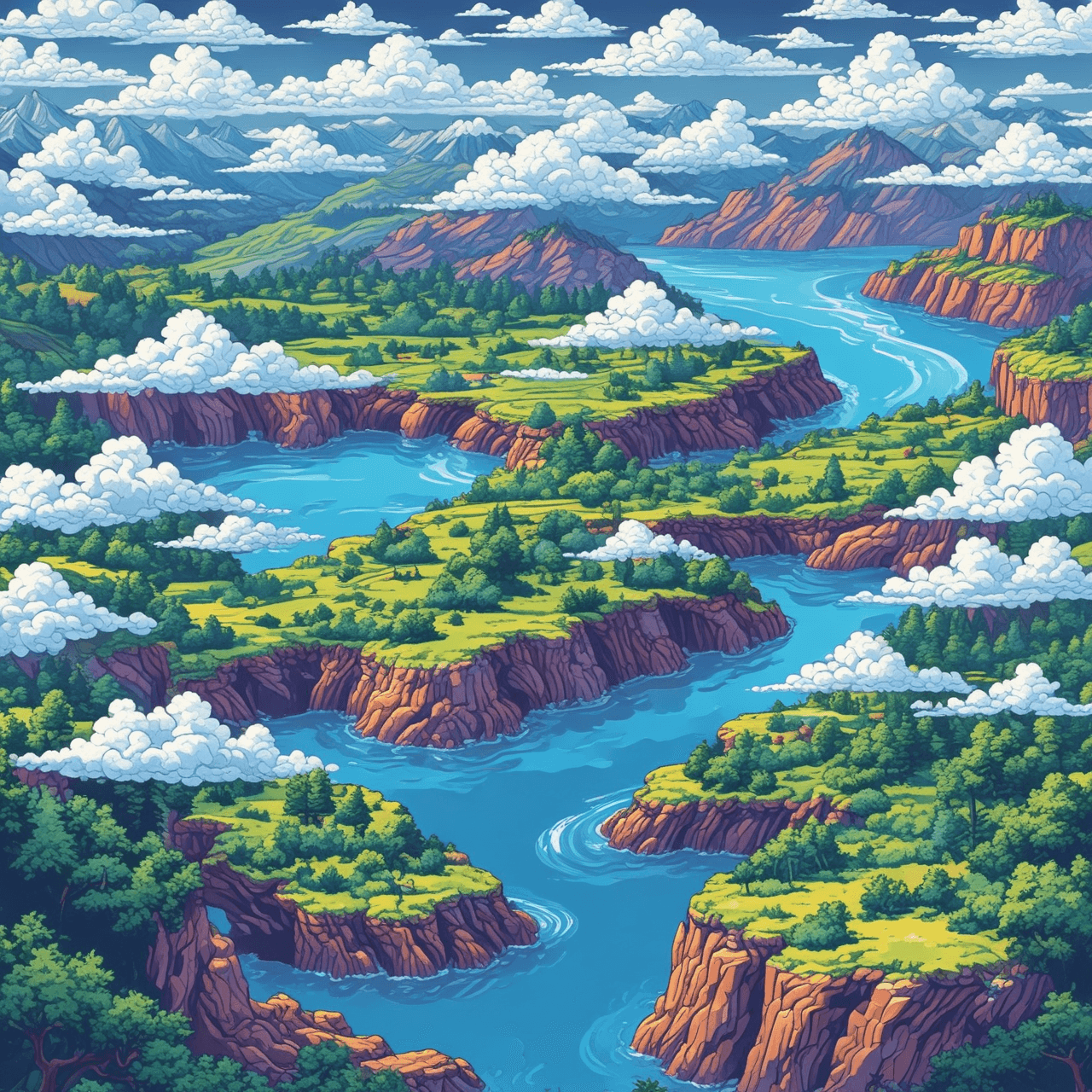 River Rapids Cloud Bridge game banner