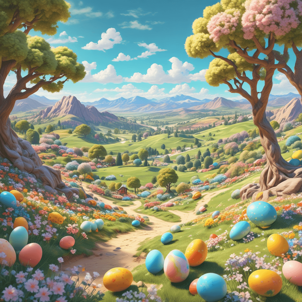 Bassie's Easter Jump game banner