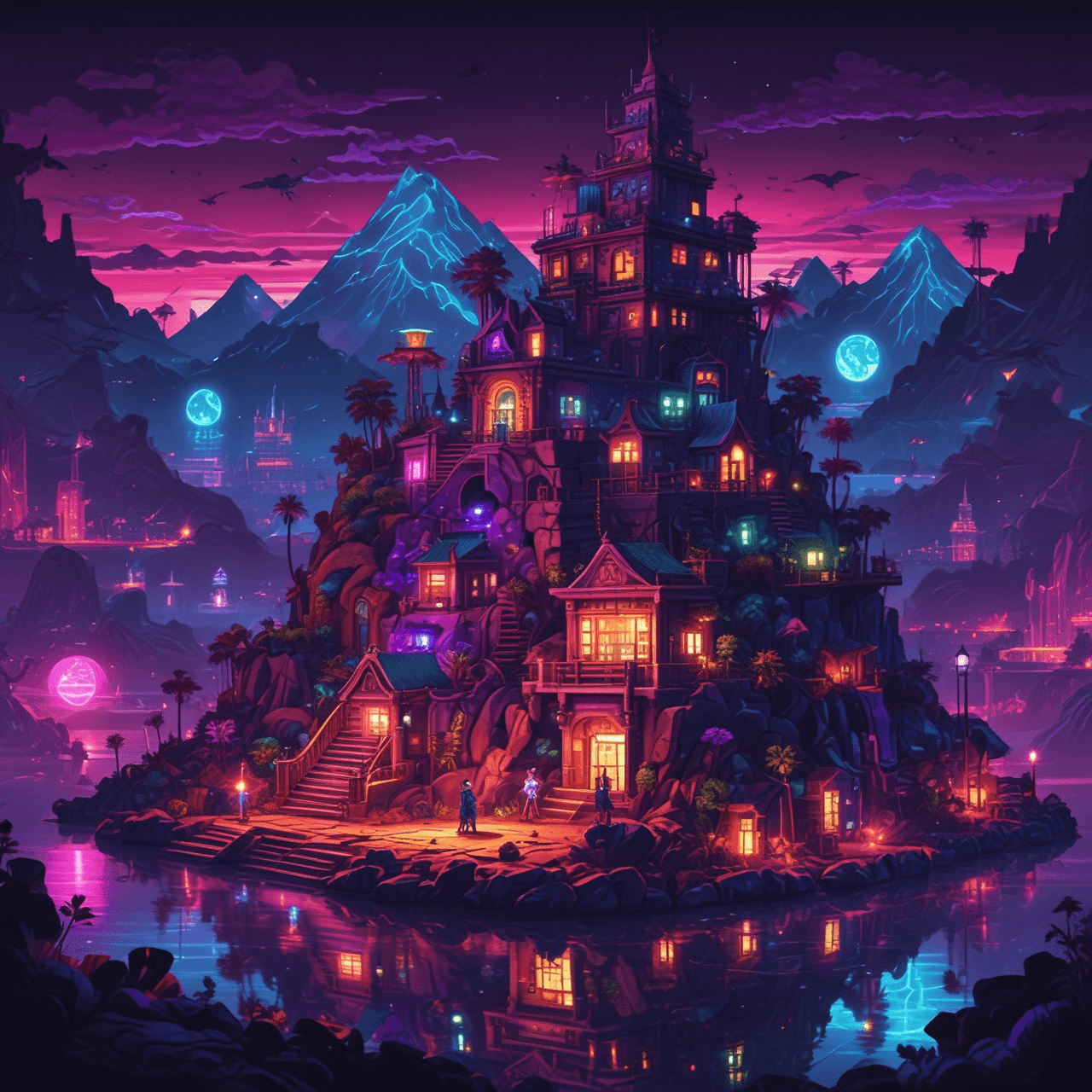 Carrera Prehispánica Neón game banner