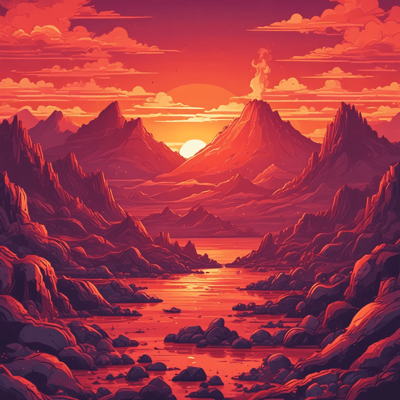 Volcanic Terrain Trek game banner