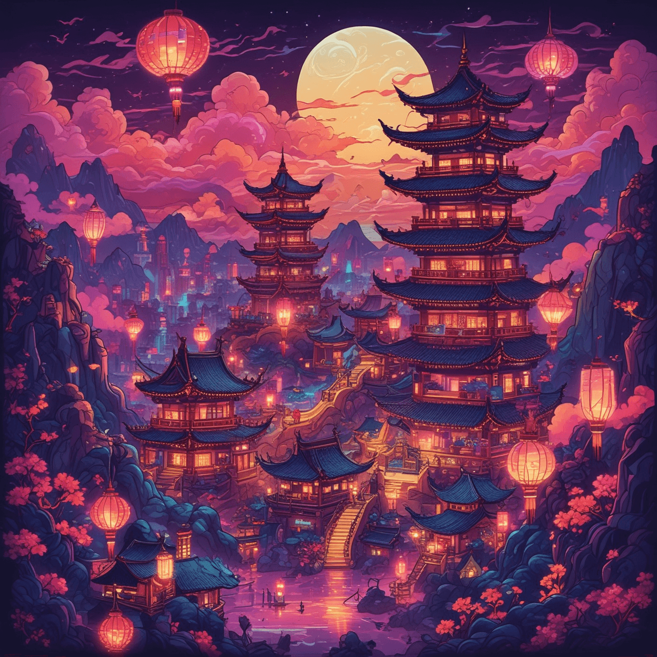 Neon Dynasty Bridge game banner