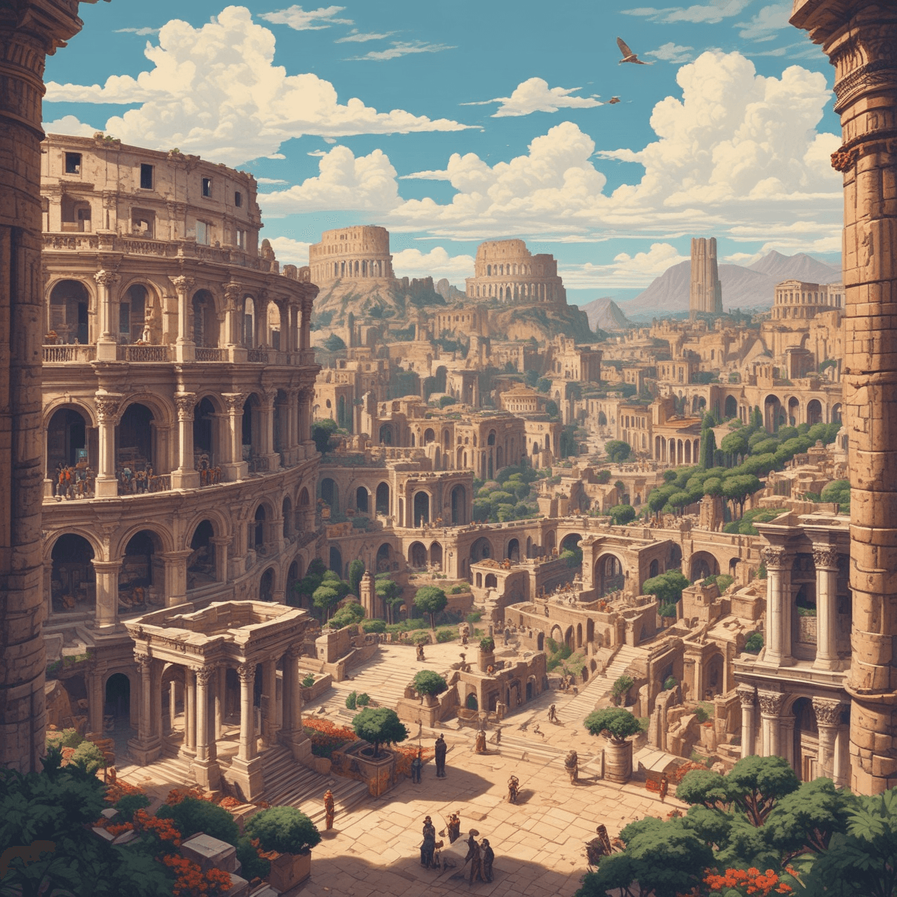 Roman Empire Runner Quiz game banner