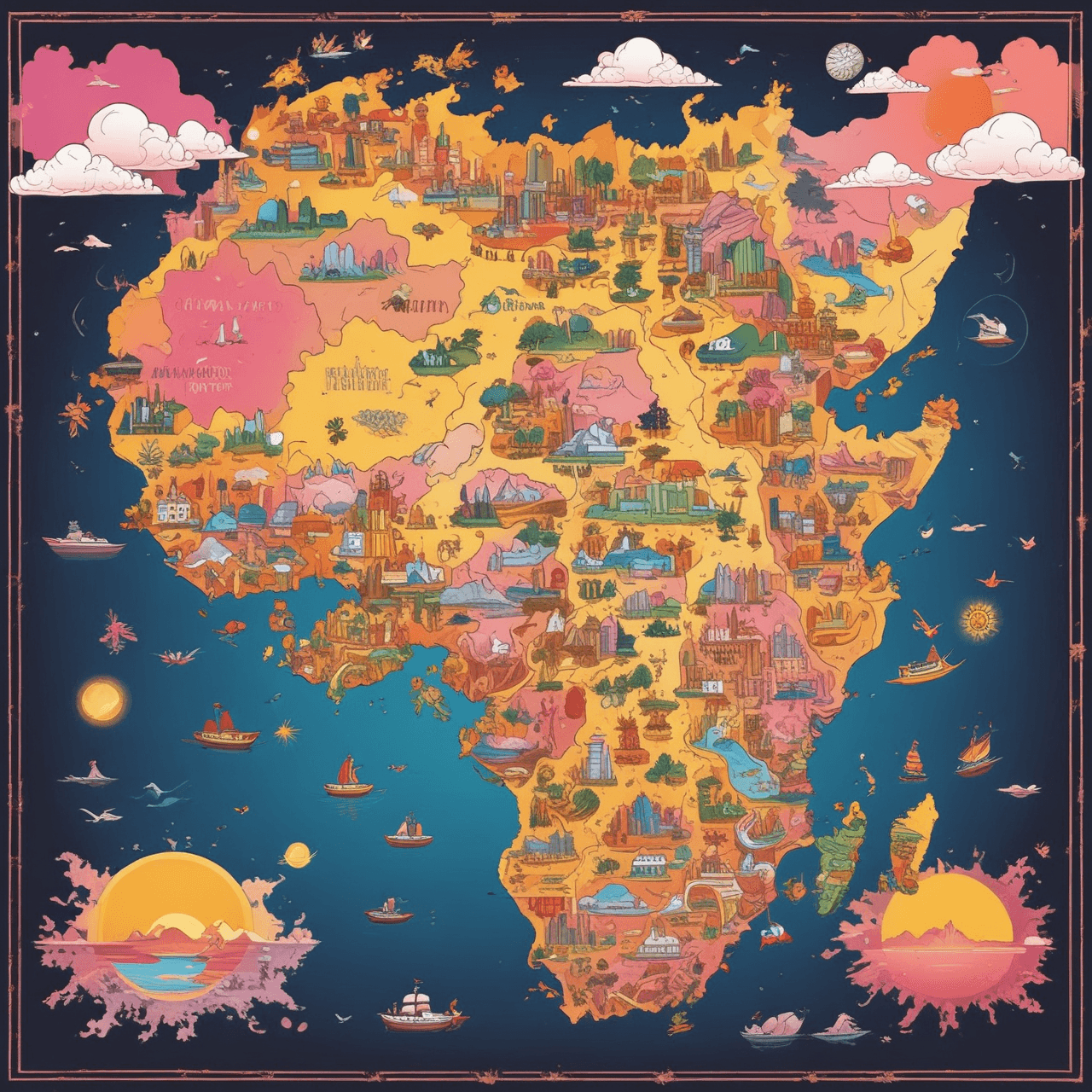 Africa & China Cloud Hop game banner