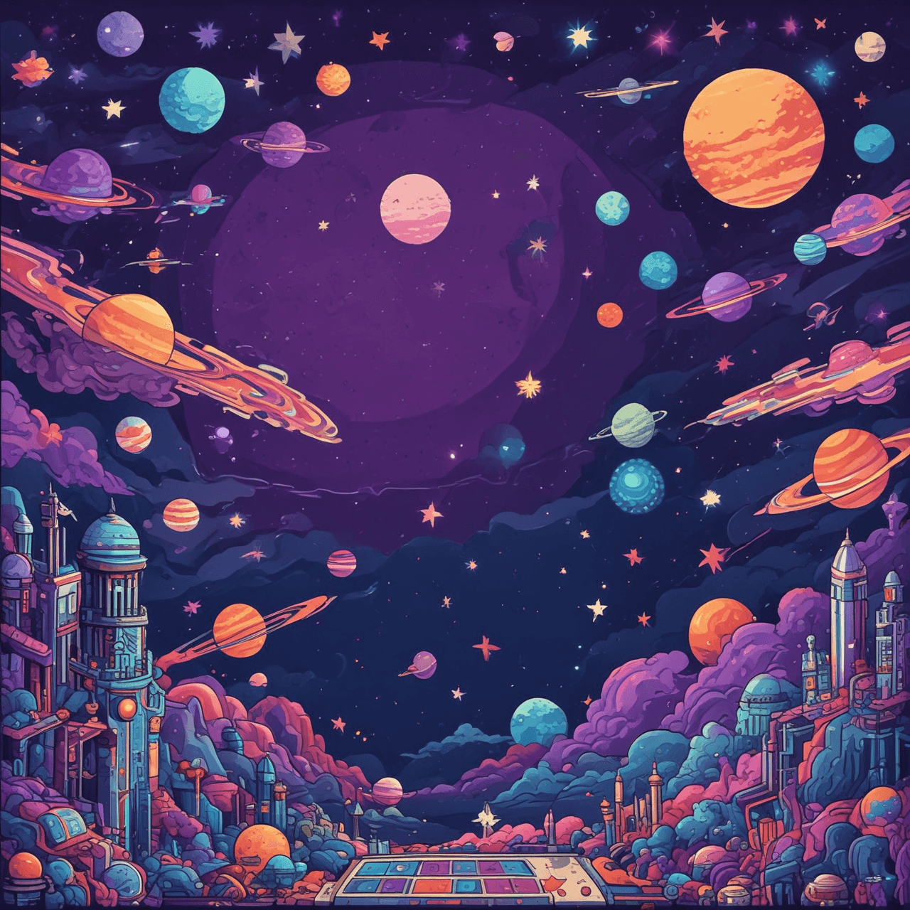 Galactic Quiz Dash game banner