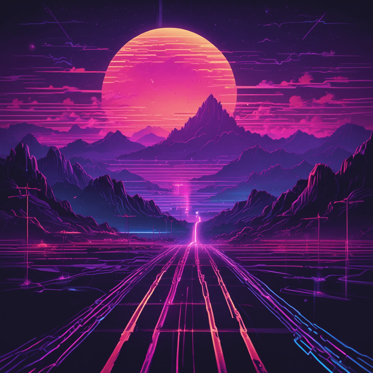 Synthwave Resonance Run game banner