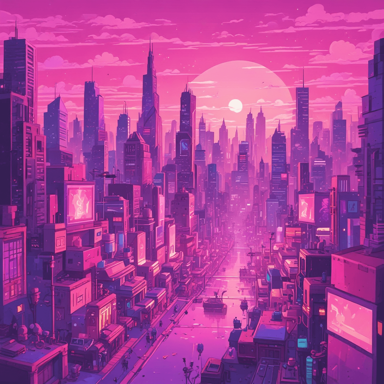 Pink Shape Runner: Geometry Quest game banner