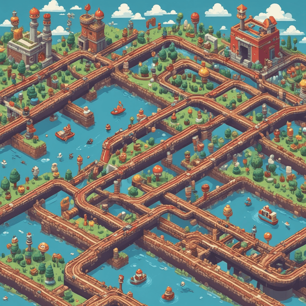 Blocky Math Race game banner