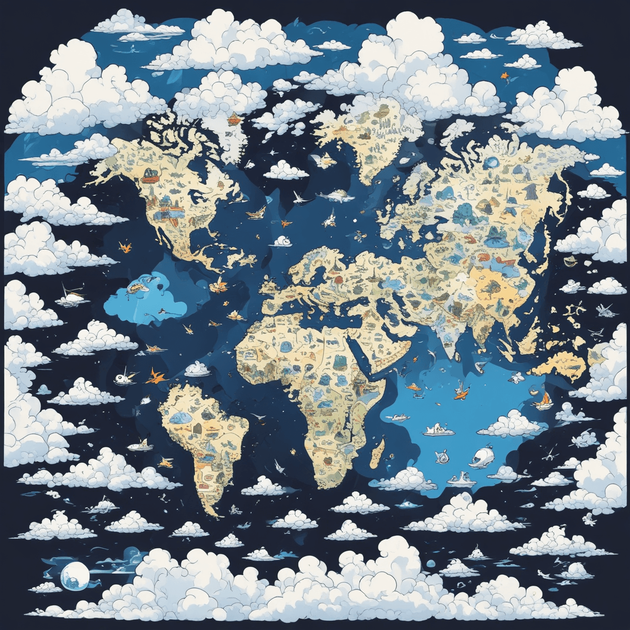 Geography Cloud Hop game banner
