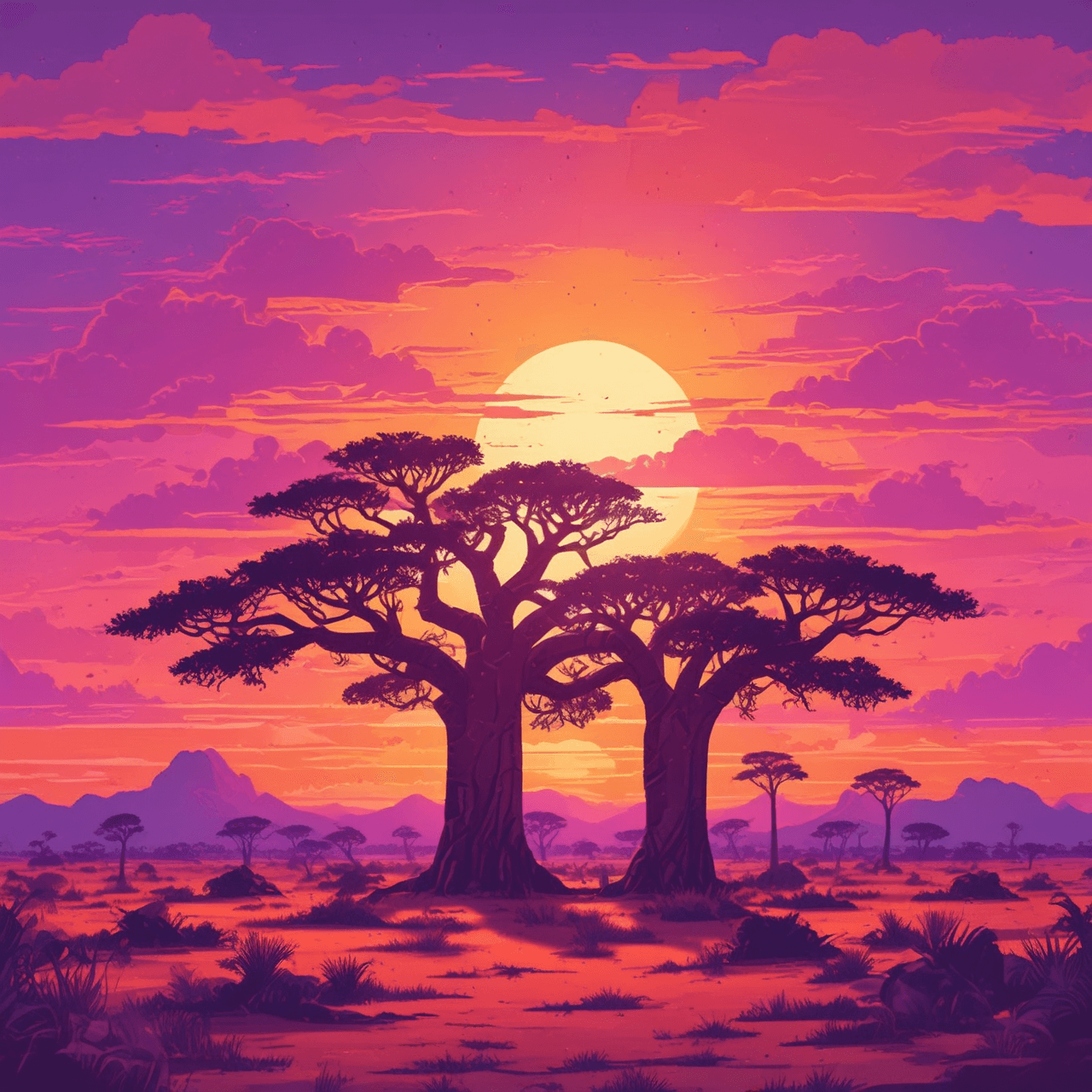 African Market Math game banner