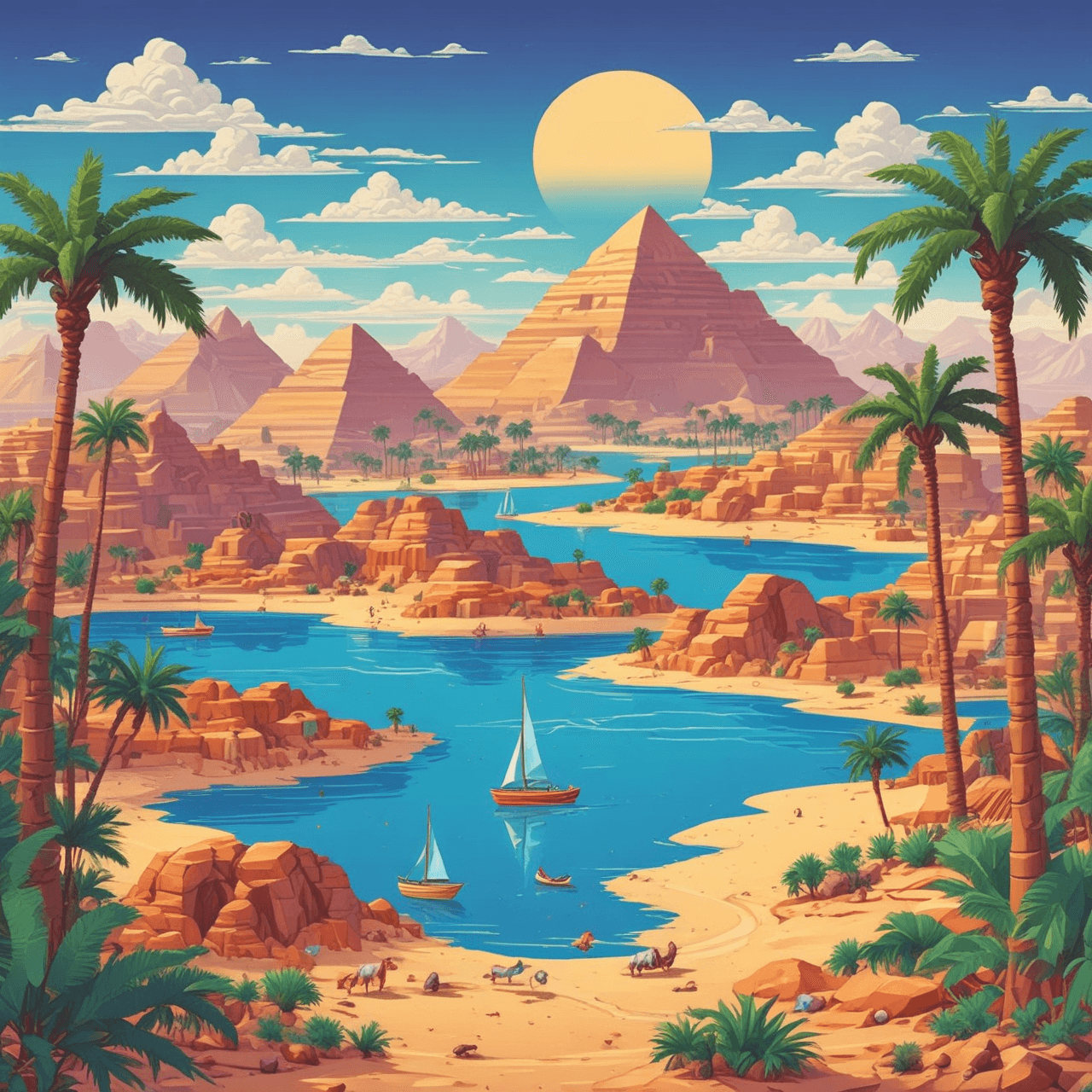 Pharaoh's Run Quiz game banner