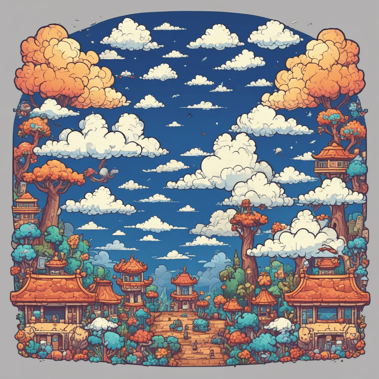 Wolkenbrücke: Past Simple vs. Past Continuous game banner