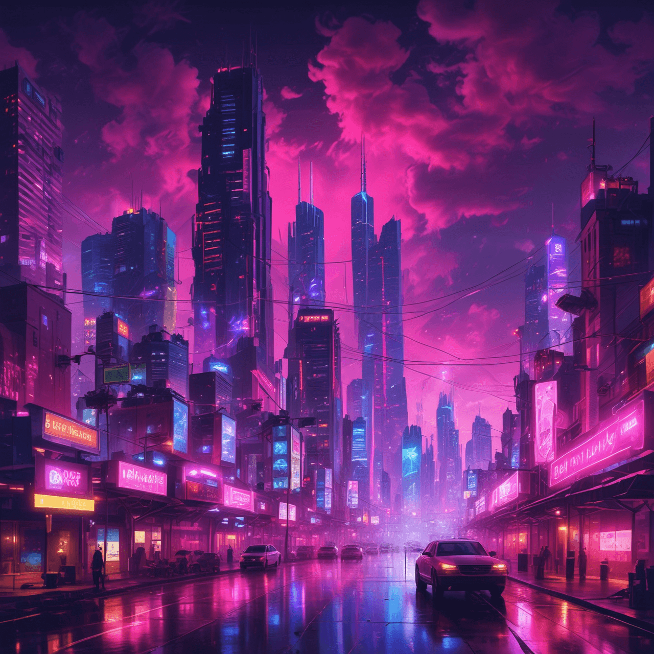 Carrera de moda neón game banner