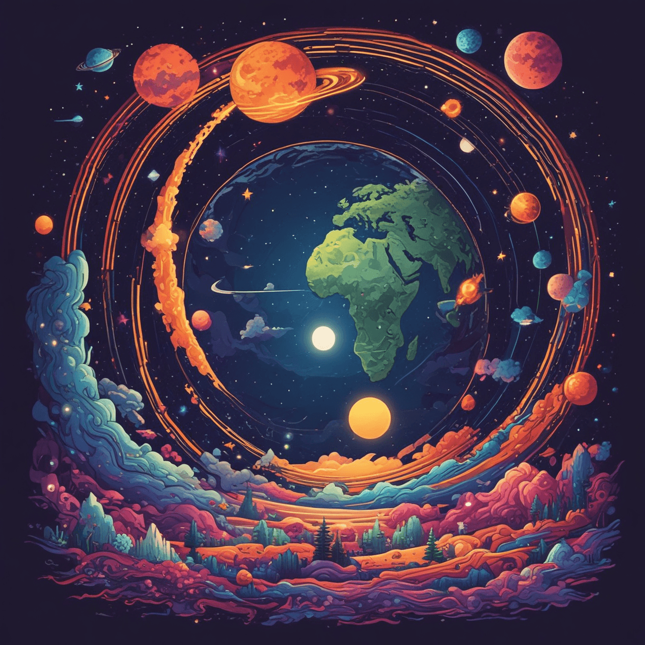 Kosmiczny Bieg Ziemi game banner