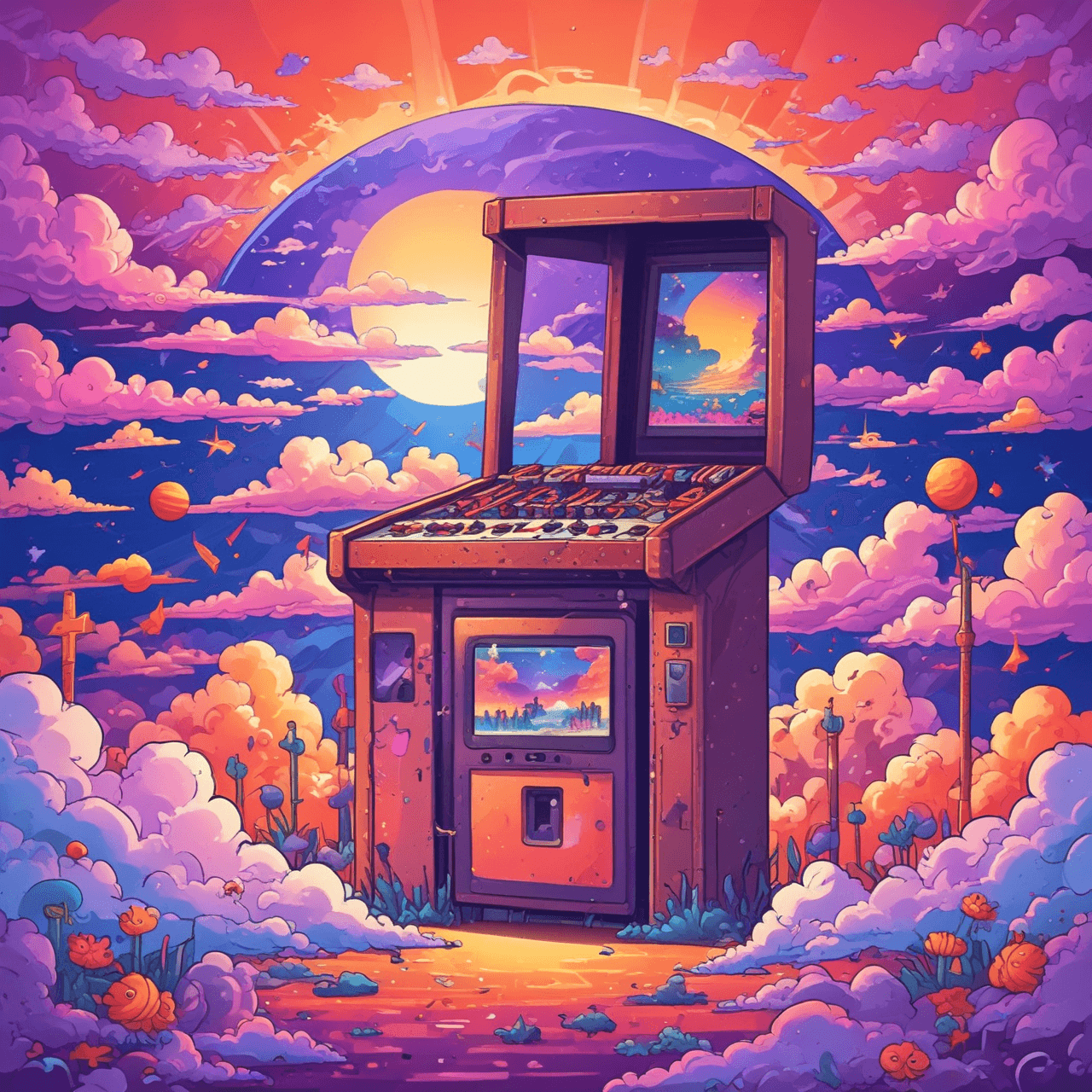 Art & Music Cloud Bridge game banner