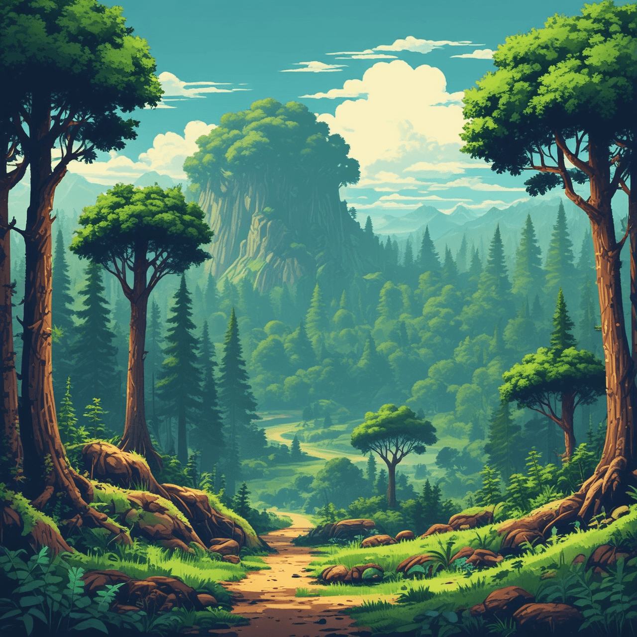 Vokabel-Wald-Quiz game banner