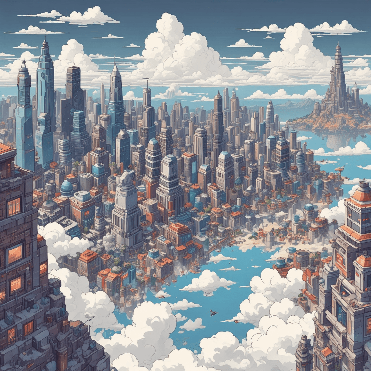 Urbanisation Sky Jump game banner