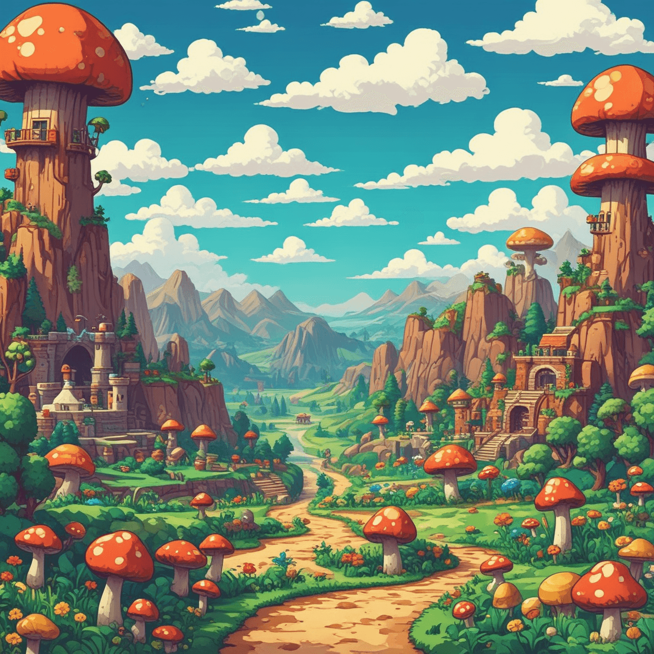 Mushroom Kingdom Race game banner