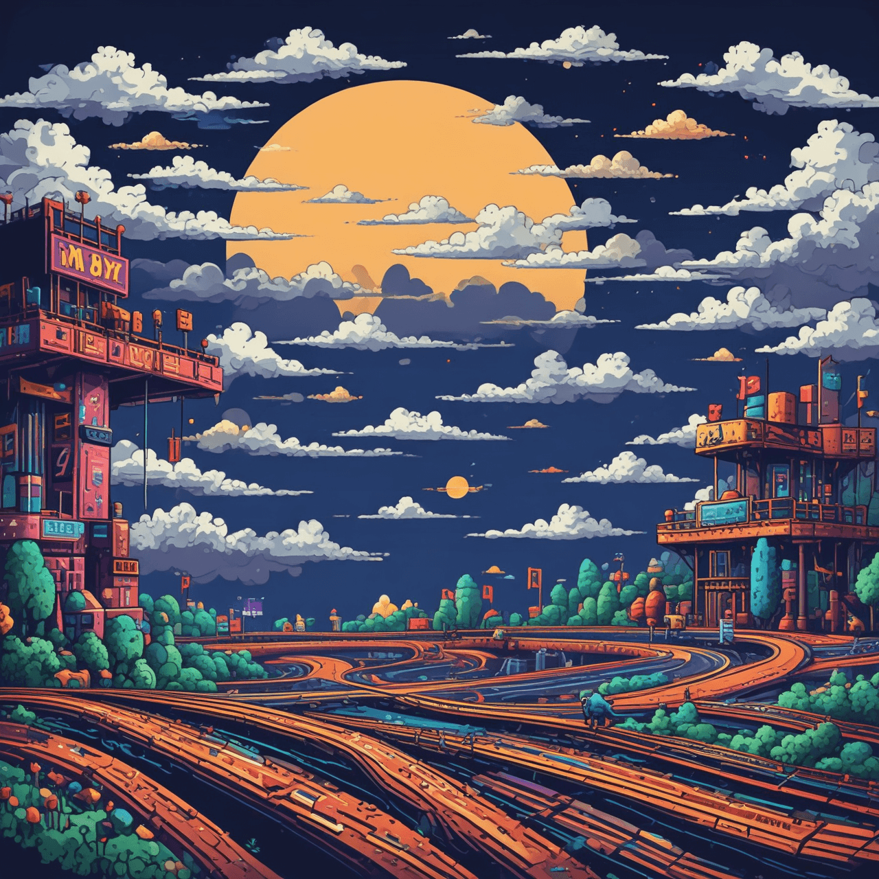 Carrera de MCM y MCD game banner