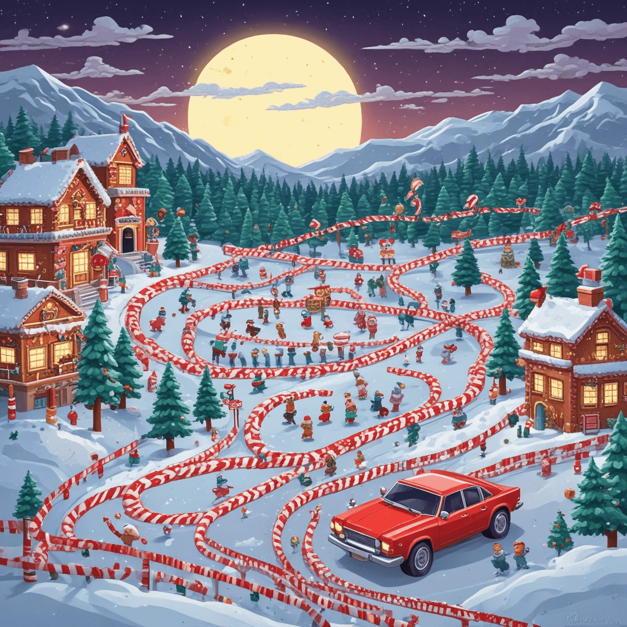 Santa's Italian Brainrot Race game banner