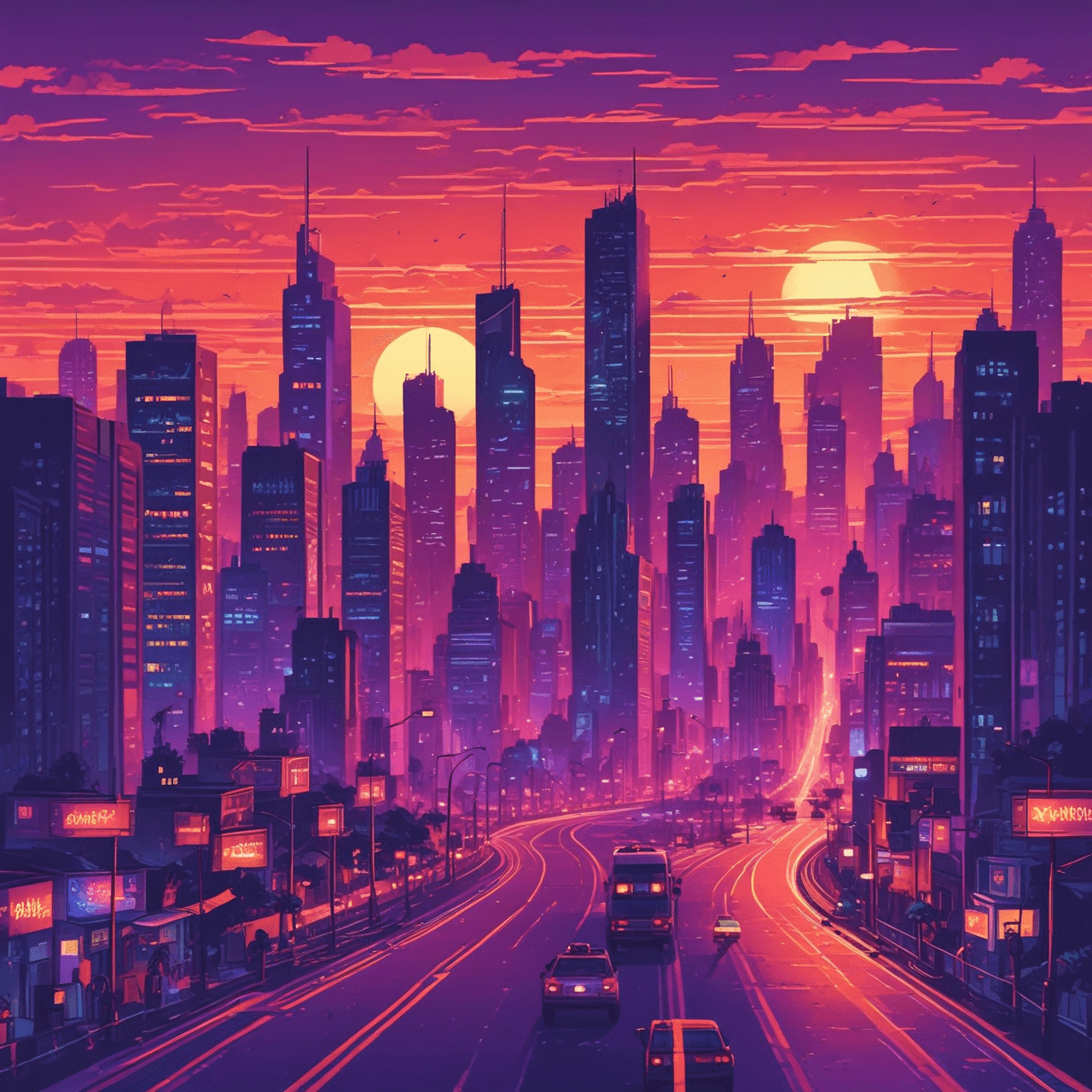 Sunset Percent Change Run game banner