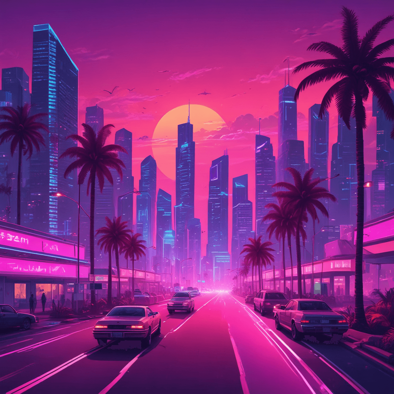 Synthwave Speedway game banner