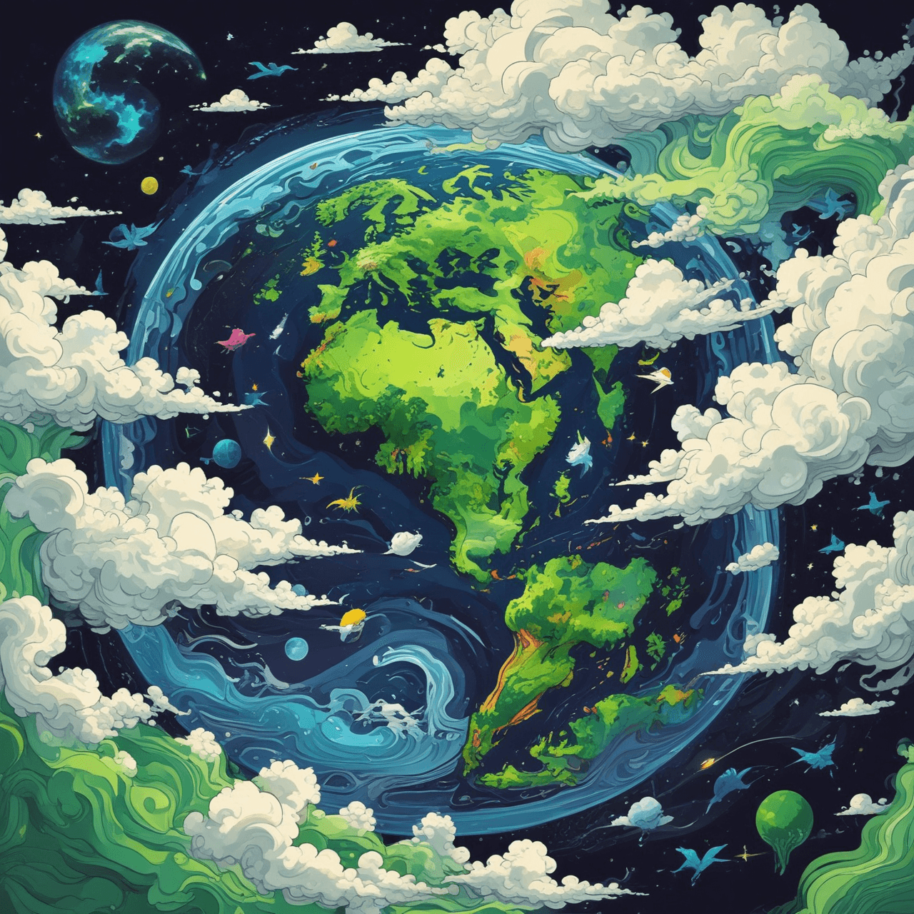 Earth Day Cloud Hop game banner
