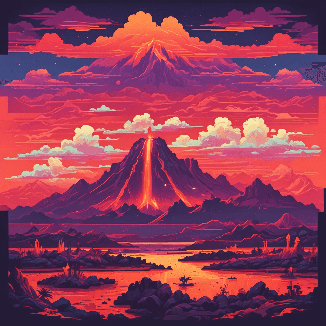 Volcano Jump game banner