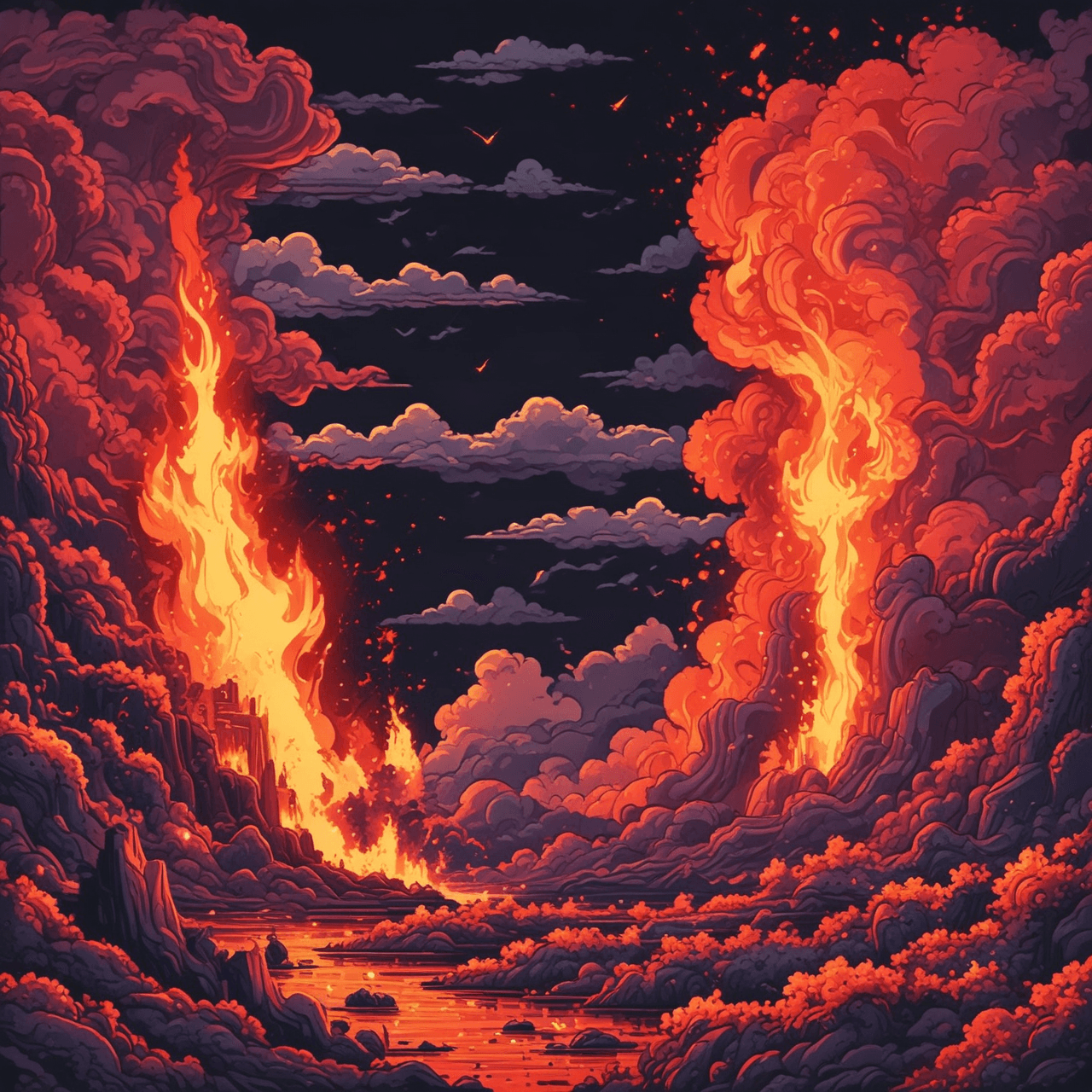 Flame & Rust Runner game banner