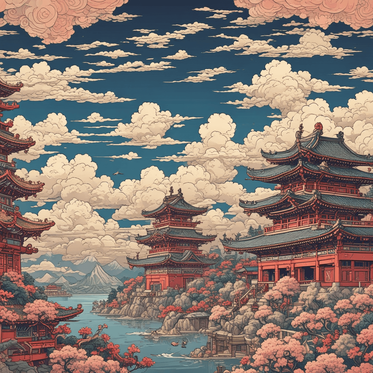 Rising Sun Cloud Bridge game banner