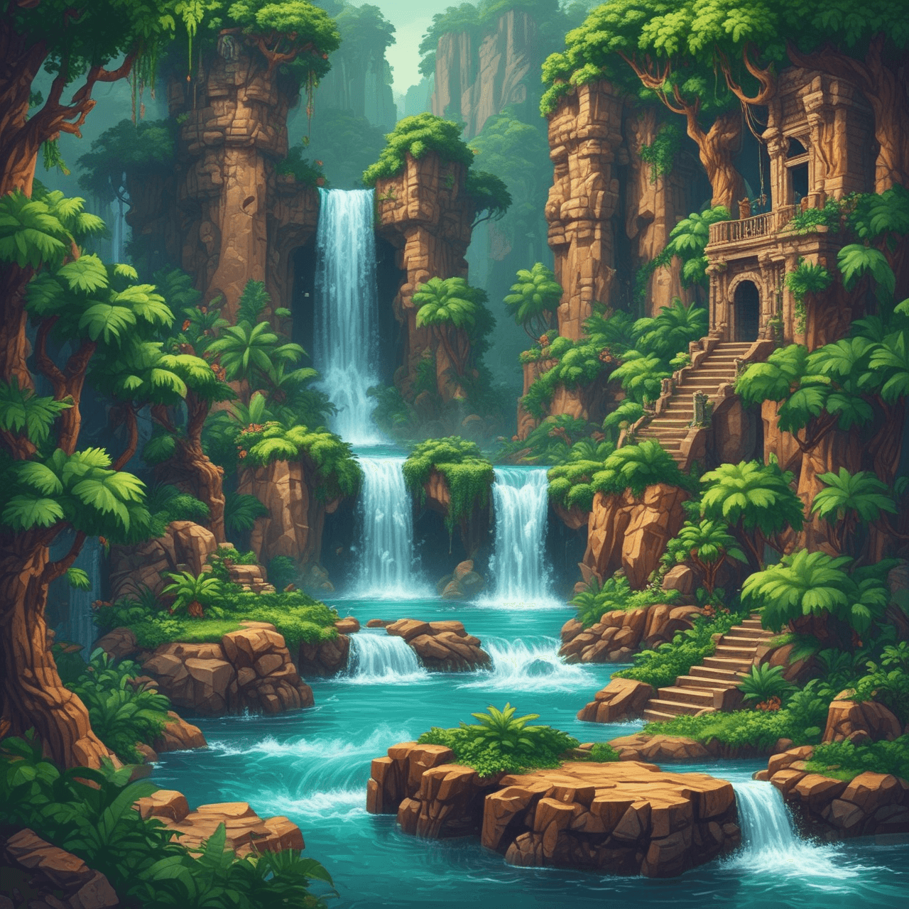 Waterfall Descent game banner