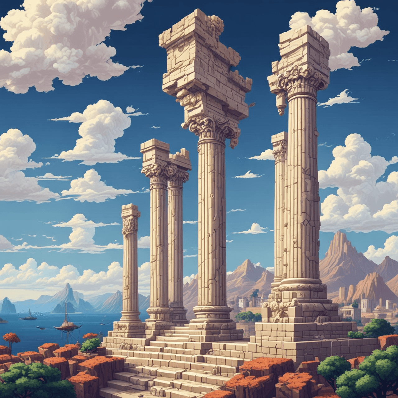 Aventura de Quiz en Jetpack: Ciudades Griegas game banner