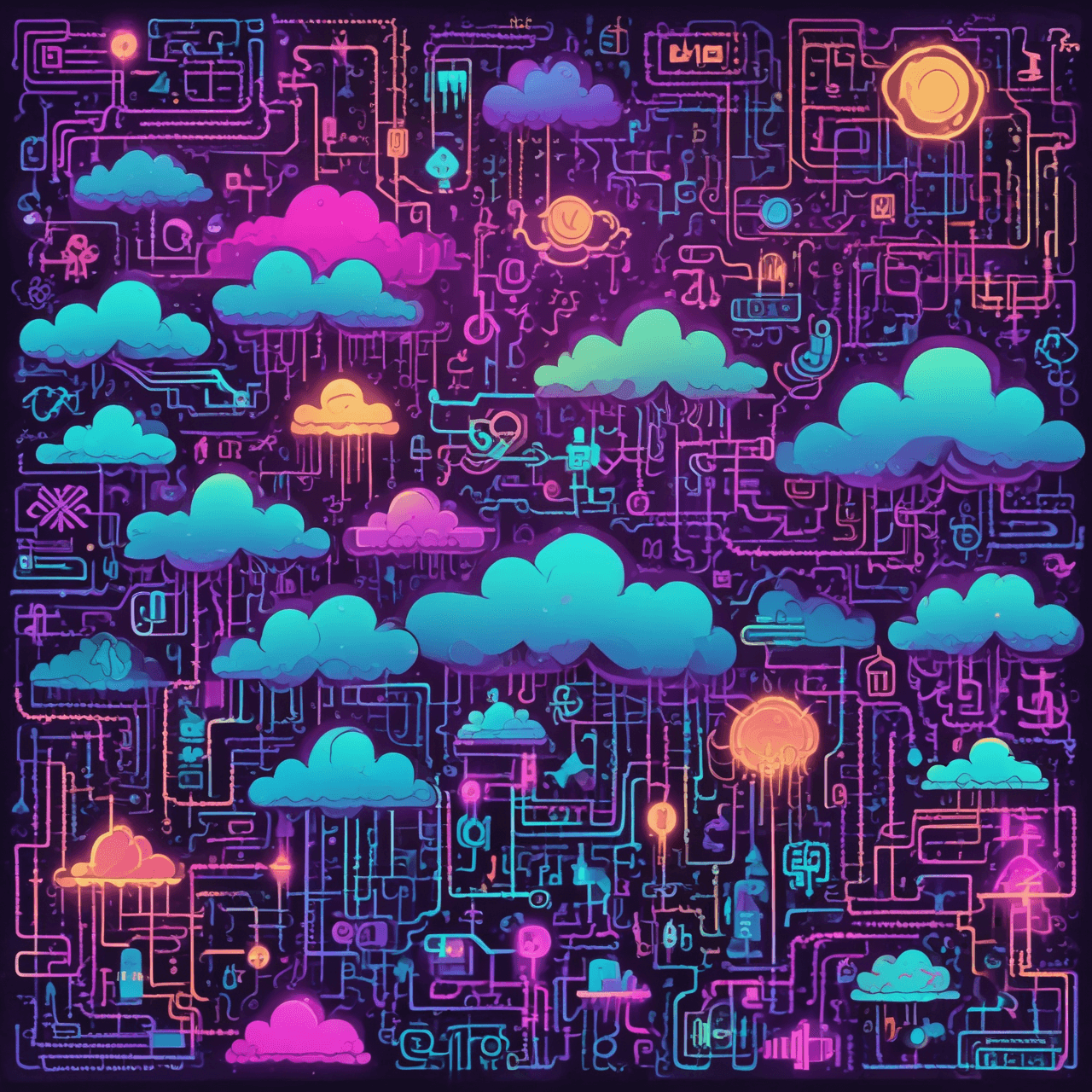 Neon Equation Bridge game banner