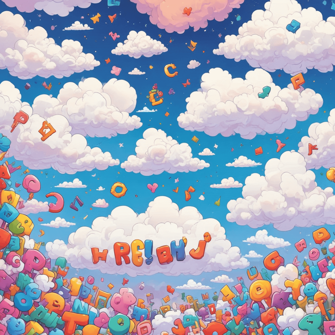 Alphabet Cloud Hop game banner