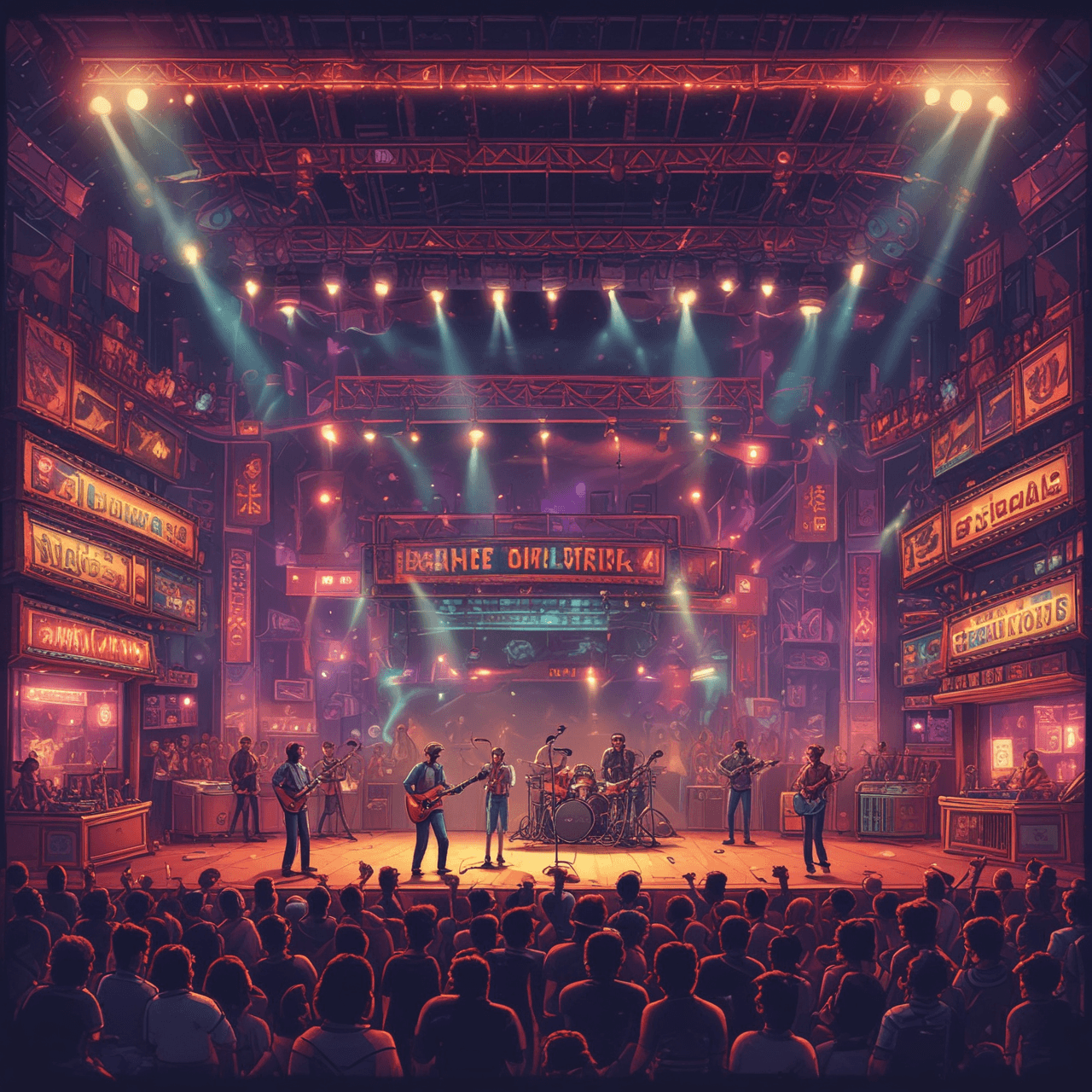 Rock Band Rush Quiz game banner