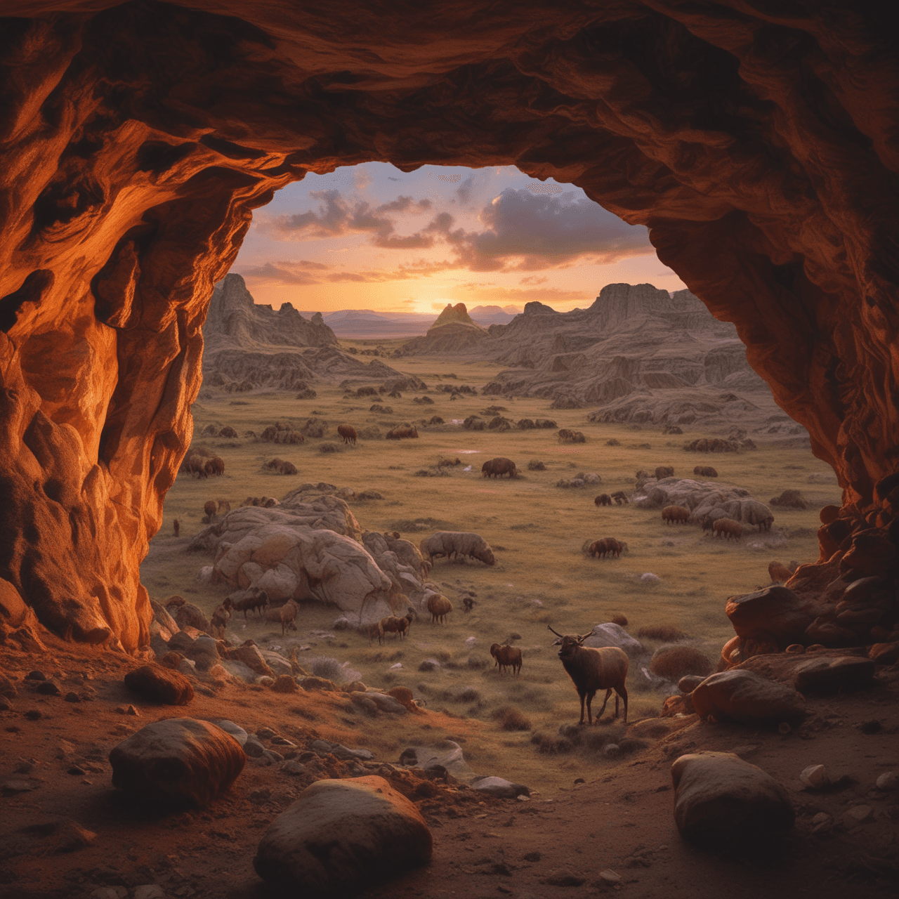 Cave Art Cloud Jump game banner