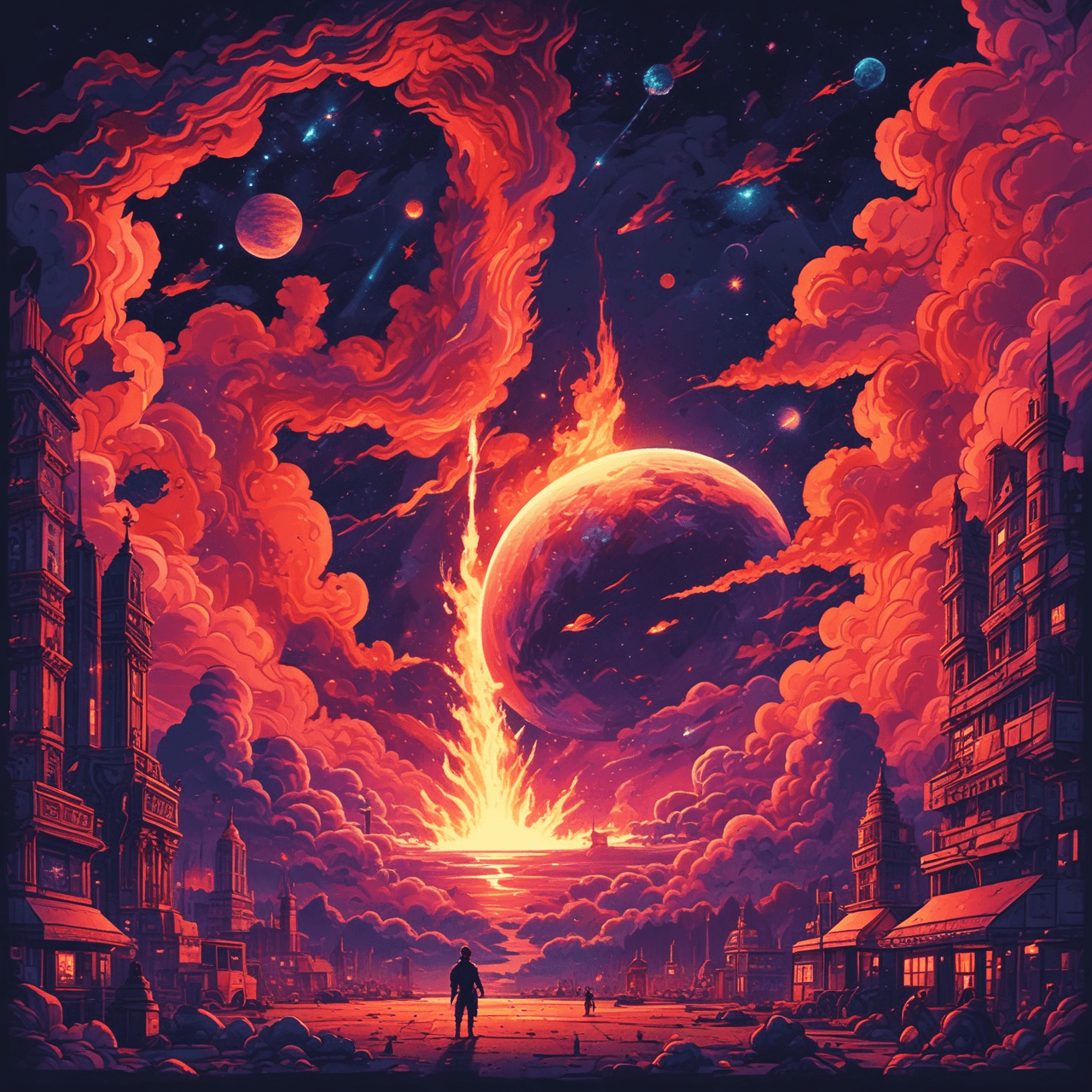 Cosmic Inferno Run game banner