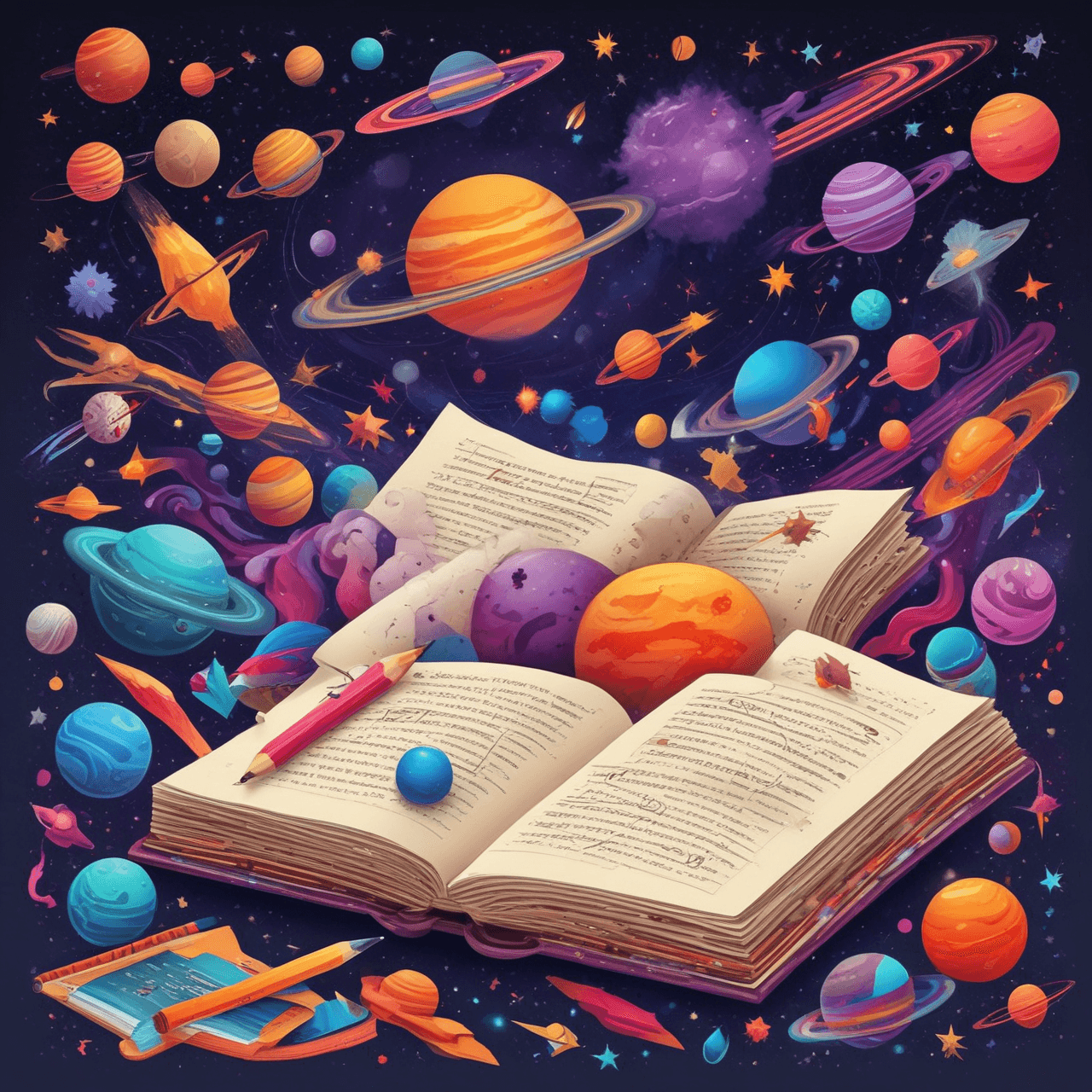 Jetpack Quiz Adventure: School Supplies game banner