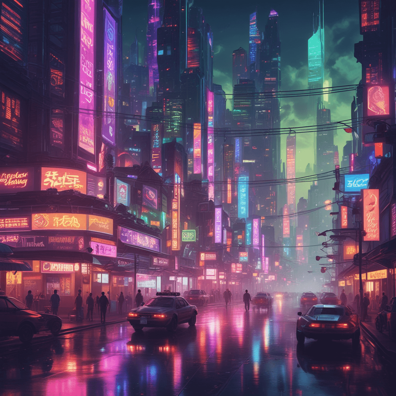 Cyberpunk Goddess Defenders game banner